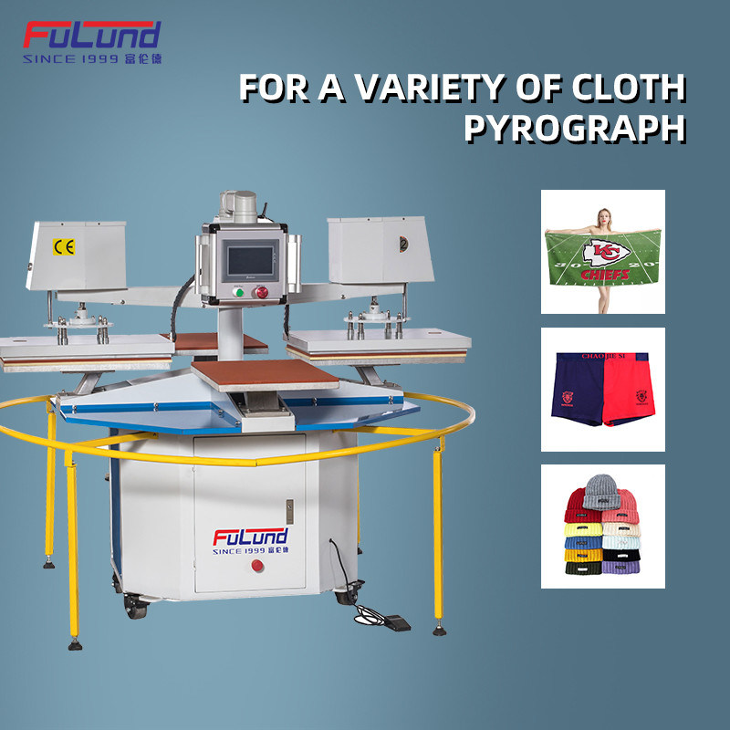  Automatic Heat Transfer Machine Heat Press 4 Station CE Certified