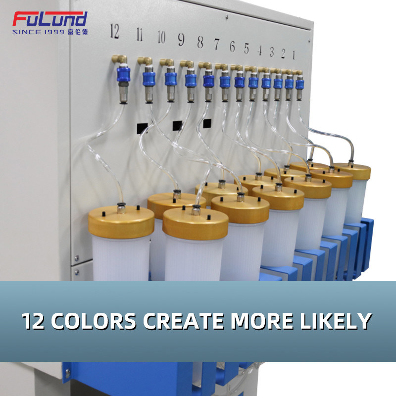  factory sell 12 Color Liquid PVC Automatic Dripping silicone rubber patch machine